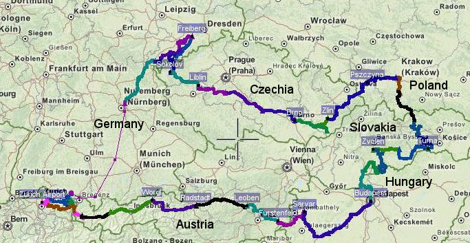 overall route map europe 2010