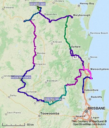 south east qld route map 2012