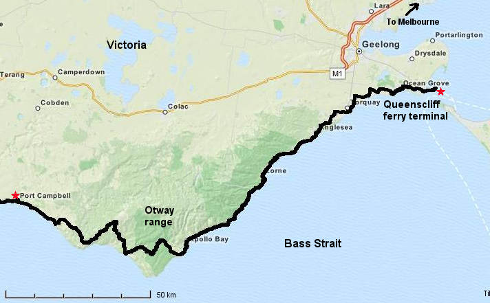 Great ocean road route, Victoria