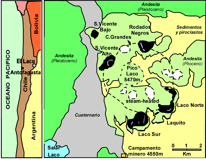 El laco location and geology