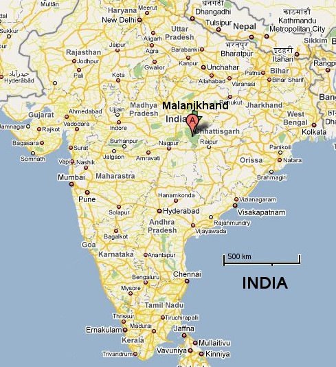 malanjkhand mine location map