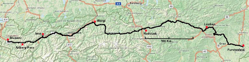 austria route map