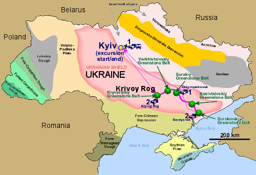 Krivoy Rog location in Ukraine