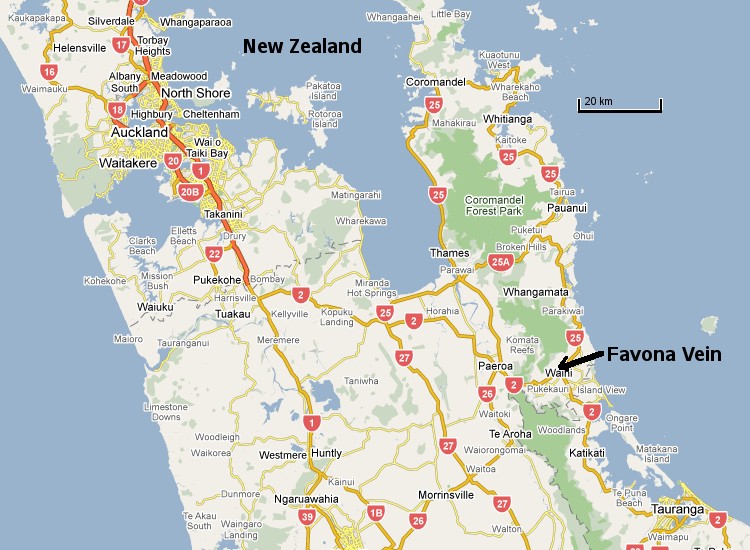 favona mine location
      map