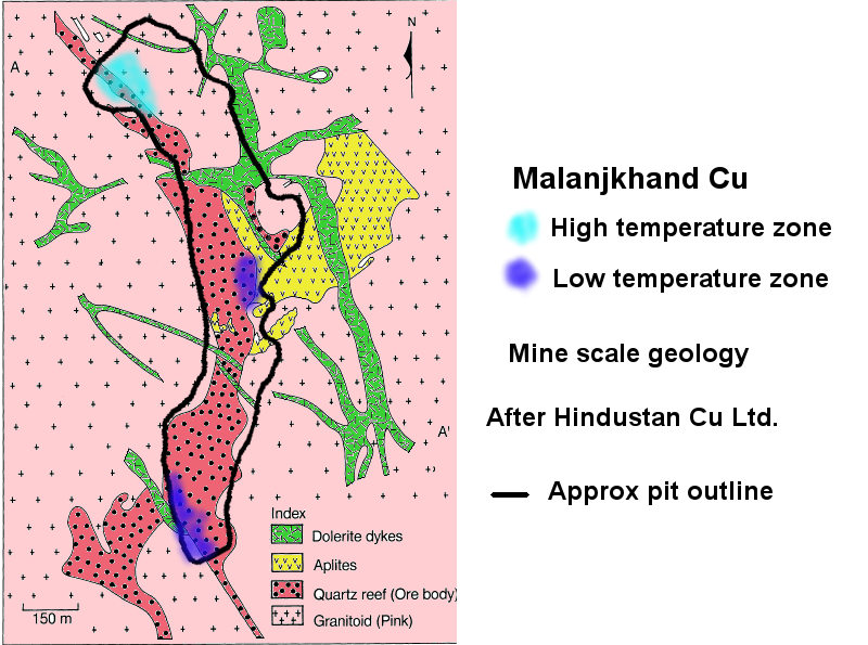 malanjkhand pit with temperature anomalies